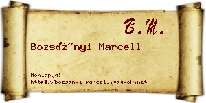 Bozsányi Marcell névjegykártya